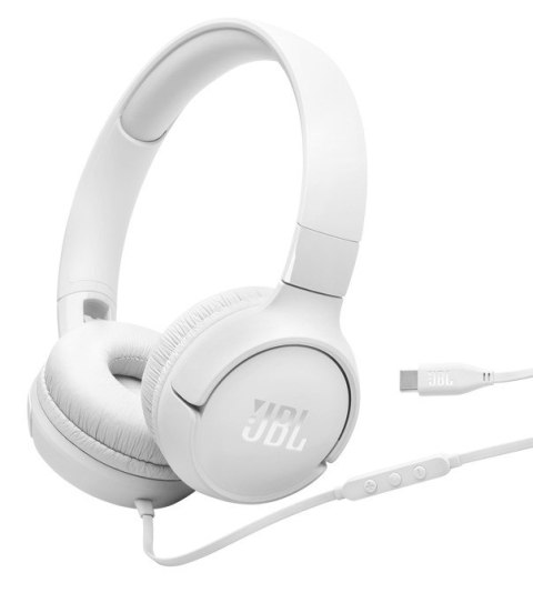 Słuchawki nauszne JBL Tune520C USB-C White Słuchawki nauszne JBL Tune520C USB-C White