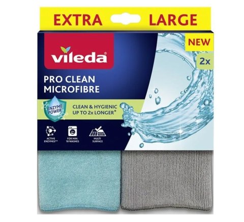 Ściereczka z mikrofibry z enzymami Vileda Pro Clean 2szt. Ściereczka z mikrofibry z enzymami Vileda Pro Clean 2szt.