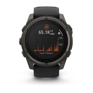 Zegarek sportowy Garmin Fenix 8 Solar Sapphire Titanium Carbon Grey DLC 51mm Czarny