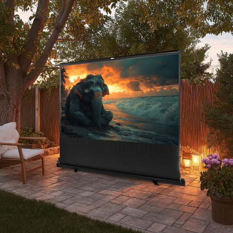 MACLEAN PRZENOŚNY EKRAN PROJEKCYJNY, KOMPAKTOWY, PODŁOGOWY, 100", 16:9 MC-964