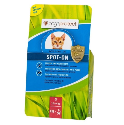 BOGAR Bogaprotect SPOT-ON krople kot S 3x0.7 ml BOGAR Bogaprotect SPOT-ON krople kot S 3x0.7 ml