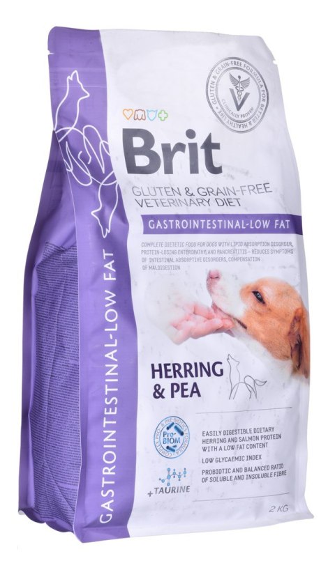 BRIT Grain Free Vet Diets Dog Gastrointestinal Low Fat Śledź & Groszek - sucha karma dla psa - 2 kg (WYPRZEDAŻ) BRIT Grain Free Vet Diets Dog Gastrointestinal Low Fat Śledź & Groszek - sucha karma dla psa - 2 kg (WYPRZEDAŻ)
