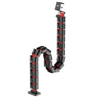 NANO RS ORGANIZER KABLI / MASKOWNICA DO BIURKA, 1345MM, CZARNO CZERWONY RS125