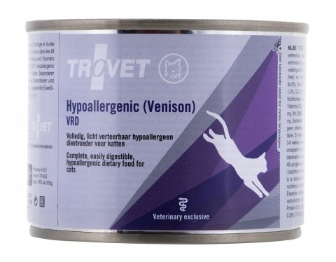TROVET Hypoallergenic VRD z dziczyzną - mokra karma dla kota - 200g TROVET Hypoallergenic VRD z dziczyzną - mokra karma dla kota - 200g