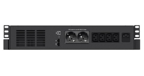 INFOSEC ZASILACZ AWARYJNY UPS X4 600 RM PLUS, 600VA, 360W, 4X C13, 2X FR/SCHUKO