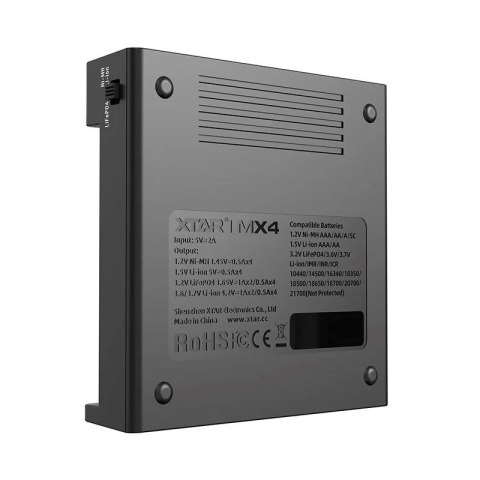 XTAR ŁADOWARKA DO AKUMULATORÓW LI-ION, NIMH UNIWERSALNA MX4 XTAR ŁADOWARKA DO AKUMULATORÓW LI-ION, NIMH UNIWERSALNA MX4