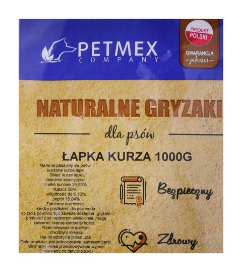 PETMEX Łapka kurza - gryzak dla psa - 1 kg