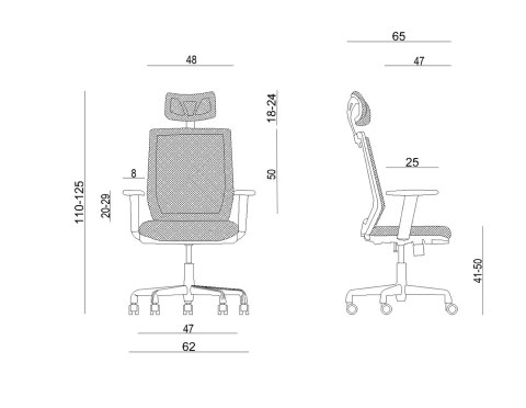 Ergonomiczny fotel biurowy ESTA czarny