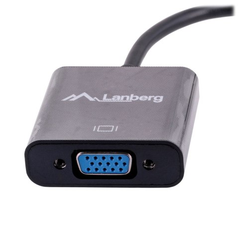 Adapter Lanberg AD-0006-BK (Mini DisplayPort M - D-Sub (VGA) F; 0,20m; kolor czarny)