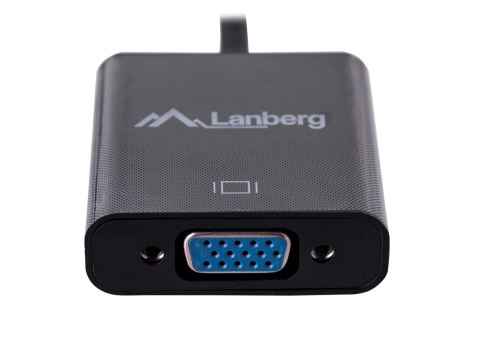 Adapter Lanberg AD-0017-BK (HDMI M - D-Sub (VGA) F; 0,20m; kolor czarny)