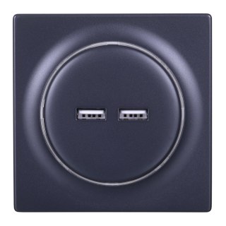 FIBARO Gniazdo USB Walli N USB Outlet antracyt