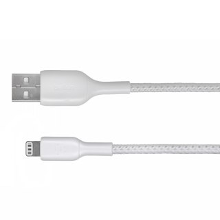 Kabel Belkin BoostCharge Braided Lightning to USB-A Cable 2m oplot White