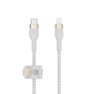 Kabel Belkin BoostCharge Pro Flex USB-C Cable with Lightning Connector 3m Silicone oplot White