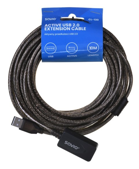 SAVIO PRZEDŁUŻKA PORTU USB AKTYWNA 10M USB AM - USB AF CL-130 SAVIO PRZEDŁUŻKA PORTU USB AKTYWNA 10M USB AM - USB AF CL-130