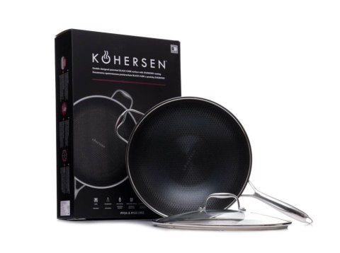 Wok z powłoką DIAMOND Kohersen Black Cube z pokrywką (32 cm ; 5,1l)