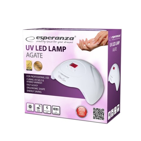 ESPERANZA LAMPA UV LED DO PAZNOKCI AGATE 36W EBN010