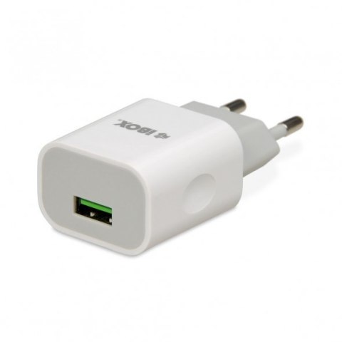 Ładowarka sieciowa IBOX C-35 1A WHITE ILUC35W (USB; kolor biały)