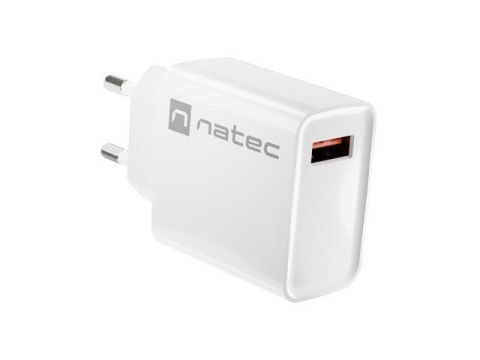 NATEC ŁADOWARKA SIECIOWA RIBERA USB-A 18W BIAŁA NUC-2057