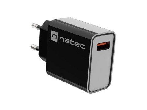 NATEC ŁADOWARKA SIECIOWA RIBERA USB-A 18W CZARNA NUC-2058