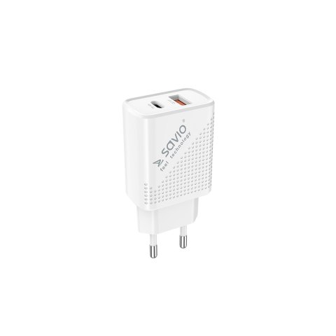 SAVIO ŁADOWARKA SIECIOWA USB QUICK CHARGE POWER DELIVERY 3.0 18W 1M CABLE LA-05