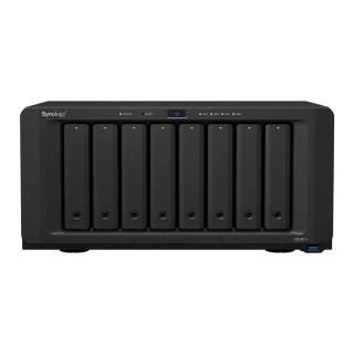 NAS Synology DS1821+; Tower; 8x (3.5"/2.5" SATA HDD/SSD); AMD Ryzen V1500B;,4 GB DDR4 (max. 32GB),4 x 1GbE RJ-45