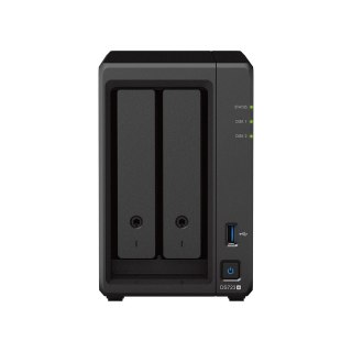 NAS Synology DS723+; Tower; 2x (3.5" SATA HDD); AMD Ryzen R1600;,2GB DDR4 ECC (max. 32GB), 2x 1GbE RJ-45