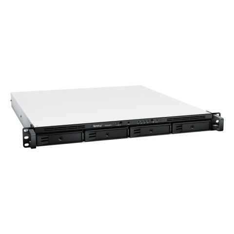 NAS Synology RS822RP+; 1U RACK; 4x (3.5" SATA HDD/2.5" SATA SSD); AMD Ryzen V1500B; 2 GB DDR4 ECC SODIMM (max. 32GB), 4x 1GbE RJ