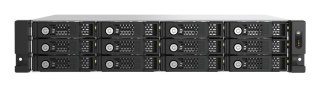 Qnap TL-R1200PES-RP Expansion unit, 12-bay 2U rackmount, 12x 2.5/3.5" SATA, 2 ports (SFF-8644 1x2), redundant PSU, without rail 