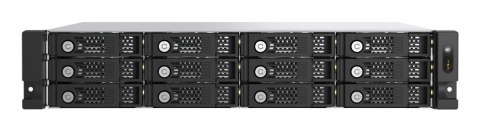 Qnap TL-R1200PES-RP Expansion unit, 12-bay 2U rackmount, 12x 2.5/3.5" SATA, 2 ports (SFF-8644 1x2), redundant PSU, without rail 