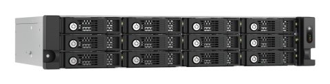 Qnap TL-R1200PES-RP Expansion unit, 12-bay 2U rackmount, 12x 2.5/3.5" SATA, 2 ports (SFF-8644 1x2), redundant PSU, without rail 