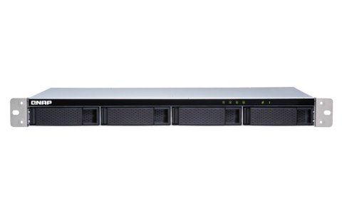 Qnap TL-R400S Expansion unit, 1U rackmount, 4x 2.5/3.5" SATA, with a QXP-400eS-A1164 PCIe SATA host card and 1 SFF-8088 to SFF-8