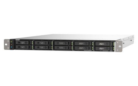 Qnap TS-h1090FU-7232P-64G, 1U, 12 x 2.5" U.2 NVMe PCIe/SATA, AMD EPYC 7232P 8C/16T, 64GB RDIMM DDR4 (Max. 1TB), 2 x 25GbE SFP28,