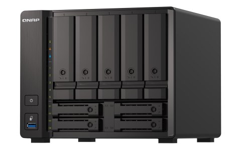 Qnap TS-h973AX-8G, Tower, 5 x 2.5"/3.5" SATA + 2 x 2.5" U.2 NVMe/SATA+ 2 x 2.5" SATA, AMD Ryzen V1500B 4C/8T, 8GB DDR4 SODIMM (m