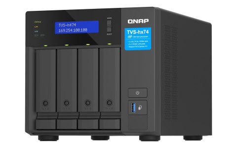 Qnap TVS-h474-PT-8G, Tower, 4 x 2.5"/3.5" SATA , Intel Pentium Gold G7400 2C/4T, 8GB (1x 8GB) DDR4 SODIMM (Max. 128GB), 2 x 2.5G