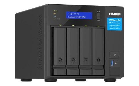 Qnap TVS-h474-PT-8G, Tower, 4 x 2.5"/3.5" SATA , Intel Pentium Gold G7400 2C/4T, 8GB (1x 8GB) DDR4 SODIMM (Max. 128GB), 2 x 2.5G