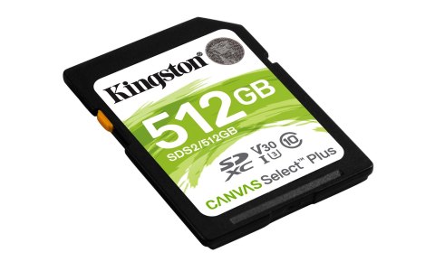 Karta pamięci Kingston Canvas Select Plus SDS2/512GB (512GB; Class U3, V30; Karta pamięci)