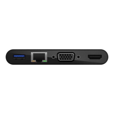 Hub Belkin USB-C Multimedia Adapter 4-in-1 Core Hub 1x4k HDMI/1xVGA/1xUSB-A/1xRJ45 Gigabit Black