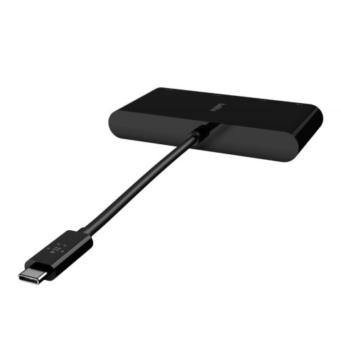 Hub Belkin USB-C Multimedia Adapter 4-in-1 Core Hub 1x4k HDMI/1xVGA/1xUSB-A/1xRJ45 Gigabit Black