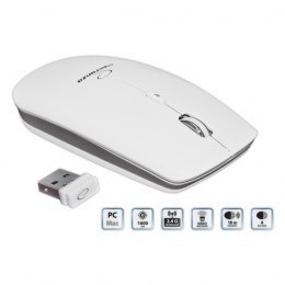 Mysz Esperanza EM120W (optyczna; 1600 DPI; kolor biały) Mysz Esperanza EM120W (optyczna; 1600 DPI; kolor biały)