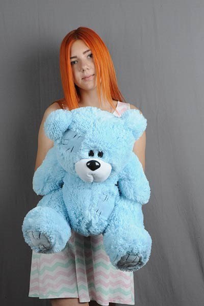 Miś TEDDY 60cm niebieski