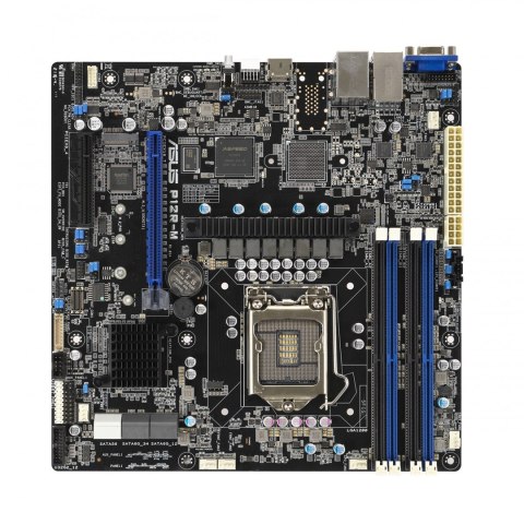 Płyta Serwerowa ASUS P12R-M LGA-1200,C252, 4*DIMM, 1*PCIe x8 slot, 1*PCIe 16 slot, 6*SATA ports, 1*M2, 2 x Intel® I210AT + 1 x M Płyta Serwerowa ASUS P12R-M LGA-1200,C252, 4*DIMM, 1*PCIe x8 slot, 1*PCIe 16 slot, 6*SATA ports, 1*M2, 2 x Intel® I210AT + 1 x M