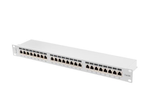 LANBERG PATCH PANEL 24 PORT 1U 19" KAT.6A FTP SZARY PPSA-1024-S