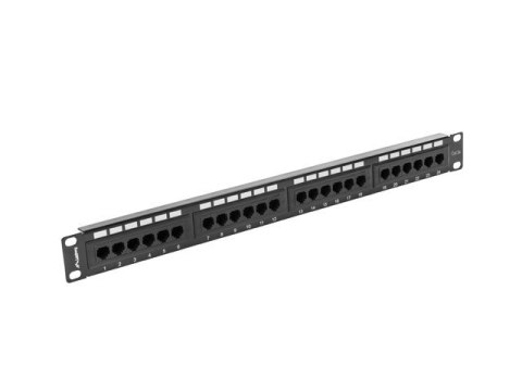 Patch panel Lanberg PPU5-1024-B (1U; 19"; kat. 5e; UTP; 24xRJ-45)